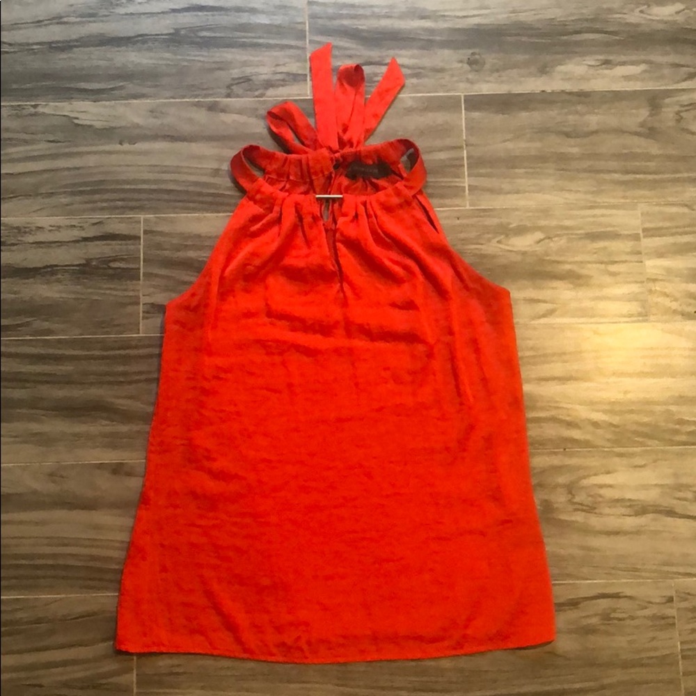 Outback Red High Neck Gold Detail Tank Top